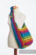 Hobo Bag made of woven fabric, 100% cotton - RAINBOW STARS DARK #babywearing