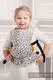 Nosidełko dla lalek z tkaniny chustowej - GEPARD CIEMNY BRĄZ Z BIAŁYM #babywearing