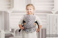 Mochila portamuñecos hecha de tejido, 100% algodón - CHEETAH MARRÓN OSCURO & BLANCO (grado B) #babywearing