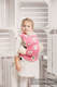 Doll Carrier made of woven fabric, 100% cotton  - SWEETHEARTS PINK & CREME 2.0 #babywearing