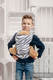 Nosidełko dla lalek z tkaniny chustowej - ZEBRA GRAFIT Z BIELĄ #babywearing