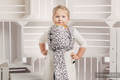 Écharpe pour poupées, jacquard, 100 % coton - CHEETAH MARRON FONCÉ & BLANC #babywearing