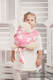 Puppentragetuch, Jacquardwebung, 100% Baumwolle - SWEETHEART ROSA & CREME 2.0 (grad B) #babywearing
