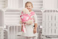 Żakardowa chusta dla lalek, 100% bawełna - SERDUSZKA RÓŻ z KREMEM 2.0 #babywearing