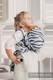 Fular portamuñecos, tejido jacquard, 100% algodón - ZEBRA GRAFITO & BLANCO #babywearing