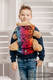 Nosidełko dla lalek z tkaniny chustowej - WAŻKI TĘCZOWE DARK  #babywearing