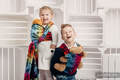 Doll Sling, Jacquard Weave, 100% cotton - DRAGONFLY RAINBOW DARK  #babywearing