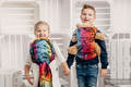Puppentragehilfe, hergestellt vom gewebten Stoff (100% Baumwolle) - DRAGONFLY RAINBOW DARK  #babywearing