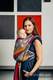 Żakardowa chusta do noszenia dzieci, bawełna - KAWOWA KORONKA 2.0 - rozmiar XL #babywearing