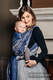 Baby Wrap, Jacquard Weave (100% cotton) - SYMPHONY NAVY BLUE & GREY - size M (grade B) #babywearing