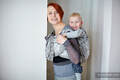 Baby Wrap, Jacquard Weave (60% cotton, 40% bamboo) - Galleons White & Black - size S #babywearing