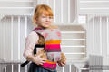 Nosidełko dla lalek z tkaniny chustowej - WIŚNIOWA KORONKA 2.0 #babywearing