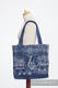 Shoulder bag made of wrap fabric (100% cotton) - SYMPHONY NAVY BLUE & GREY - standard size 37cmx37cm #babywearing
