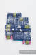 Drool Pads & Reach Straps Set, (60% cotton, 40% polyester) - SYMPHONY NAVY BLUE & GREY #babywearing