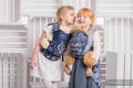 Doll Sling, Jacquard Weave, 100% cotton - SYMPHONY NAVY BLUE & GREY #babywearing