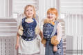 Doll Sling, Jacquard Weave, 100% cotton - SYMPHONY NAVY BLUE & GREY #babywearing
