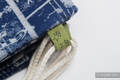Mochila portaobjetos hecha de tejido de fular (100% algodón) - SYMPHONY AZUL MARINO & GRIS - talla estándar 32cmx43cm #babywearing