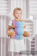 Mochila portamuñecos hecha de tejido, 100% algodón - BIG LOVE RAINBOW (grado B) #babywearing