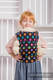 Doll Carrier made of woven fabric, 100% cotton - POLKA DOTS RAINBOW DARK  #babywearing