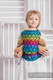 Porte-bébé pour poupée fait de tissu tissé, 100 % coton - RAINBOW STARS DARK  #babywearing