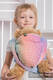 Żakardowa chusta dla lalek, 100% bawełna - BIG LOVE - TĘCZA #babywearing