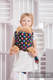 Doll Sling, Jacquard Weave, 100% cotton - POLKA DOTS RAINBOW DARK  #babywearing