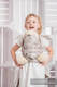 Écharpe pour poupées, jacquard, 100 % coton - SYMPHONY CREAM  & BROWN (grade B) #babywearing