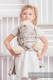 Żakardowa chusta dla lalek, 100% bawełna - SYMFONIA KREM Z BRĄZEM  #babywearing