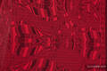 Torba na ramię z materiału chustowego, (60% bawełna, 40% bambus) - Koty Czarny z Czerwonym - uniwersalny rozmiar 37cmx37cm #babywearing