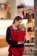 Baby Wrap, Jacquard Weave (60% cotton, 40% bamboo) - Cats Black&Red - size XS #babywearing