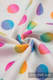 Baby Wrap, Jacquard Weave (100% cotton) - POLKA DOTS RAINBOW - size XS #babywearing