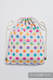 Plecak/worek - 100% bawełna - POLKA DOTS TĘCZOWE - uniwersalny rozmiar 32cmx43cm #babywearing