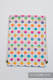 Turnbeutel, hergestellt vom gewebten Stoff (100% Baumwolle) - POLKA DOTS RAINBOW - Standard Größe 32cmx43cm #babywearing