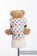 Doll Carrier made of woven fabric, 100% cotton - POLKA DOTS RAINBOW  #babywearing