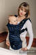 Ergonomic Carrier, Toddler Size, jacquard weave 100% cotton - ZEBRA BLACK & NAVY BLUE  - Second Generation #babywearing