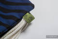 Turnbeutel, hergestellt vom gewebten Stoff (100% Baumwolle) - ZEBRA SCHWARZ & DUNKELBLAU - Standard Größe 32cmx43cm #babywearing
