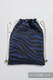 Sackpack made of wrap fabric (100% cotton) - ZEBRA BLACK & NAVY BLUE - standard size 32cmx43cm #babywearing