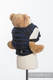 Nosidełko dla lalek z tkaniny chustowej - ZEBRA CZARNY Z GRANATEM #babywearing