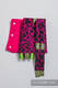 Drool Pads & Reach Straps Set, (60% cotton, 40% polyester) - CHEETAH BLACK & PINK #babywearing