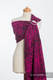 Ringsling, Jacquard Weave (100% cotton) - with gathered shoulder - CHEETAH BLACK & PINK - long 2.1m #babywearing
