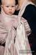 Baby Wrap, Jacquard Weave (60% cotton 28% linen 12% tussah silk) - POWDER PINK LACE - size XL #babywearing