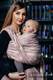 Baby Wrap, Jacquard Weave (60% cotton 28% linen 12% tussah silk) - POWDER PINK LACE - size L #babywearing