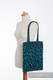 Einkaufstasche, hergestellt aus gewebtem Stoff (100% Baumwolle) - GIRAFFE SCHWARZ & TÜRKIS  #babywearing