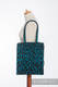 Einkaufstasche, hergestellt aus gewebtem Stoff (100% Baumwolle) - GIRAFFE SCHWARZ & TÜRKIS  #babywearing