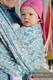 Żakardowa chusta do noszenia dzieci, bawełna - SKRZYDŁA MOTYLA - NIEBIESKI  - rozmiar S #babywearing