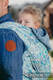 Fular, tejido jacquard (100% algodón) - BUTTERFLY WINGS BLUE - talla S #babywearing