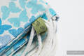 Turnbeutel, hergestellt vom gewebten Stoff (100% Baumwolle) - BUTTERFLY WINGS BLAU - Standard Größe 32cmx43cm #babywearing