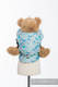 Nosidełko dla lalek z tkaniny chustowej - SKRZYDŁA MOTYLA - NIEBIESKI  #babywearing
