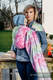Ringsling, Jacquard Weave (100% cotton) - with gathered shoulder - ROSE BLOSSOM  - long 2.1m #babywearing