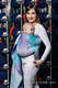 Żakardowa chusta kółkowa do noszenia dzieci, bawełna - MOZAIKA - AURORA  - long 2.1m #babywearing